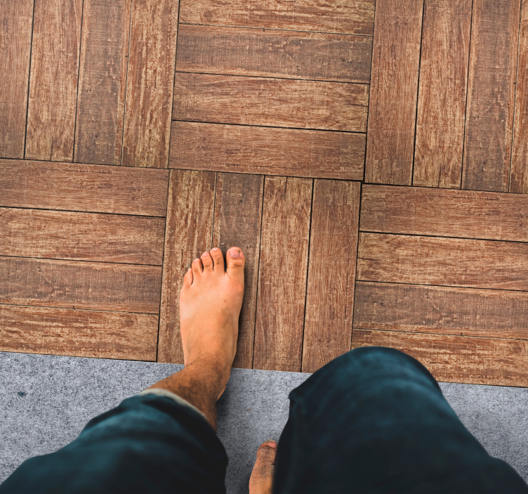 Alfombra vinílica textura madera patrón lujoso - TenVinilo