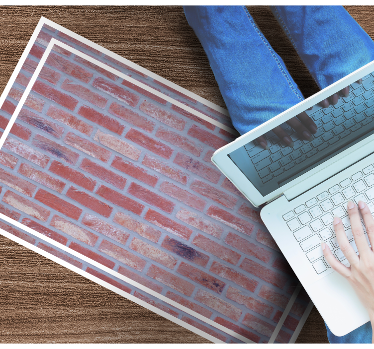 Alfombra vinílica textura piedra patrón de ladrillo - TenVinilo