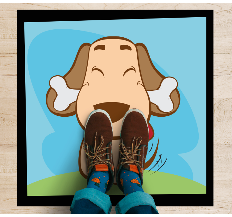 Alfombra vinílica dormitorio Perro de dibujos animados - TenVinilo