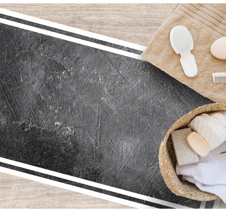 Alfombra vinílica hidráulica Textura de mármol gris oscuro - TenVinilo