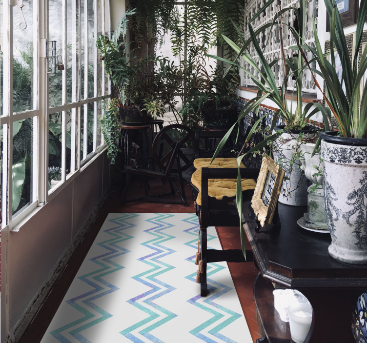 Alfombra vinílica textura piedra en zig zag - TenVinilo