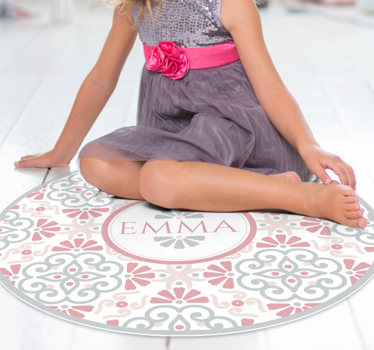 Alfombra vinílica personalizable mandala personalizado - TenVinilo