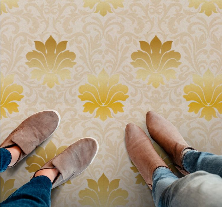 Alfombra vinílica vintage elegancia barroca - TenVinilo