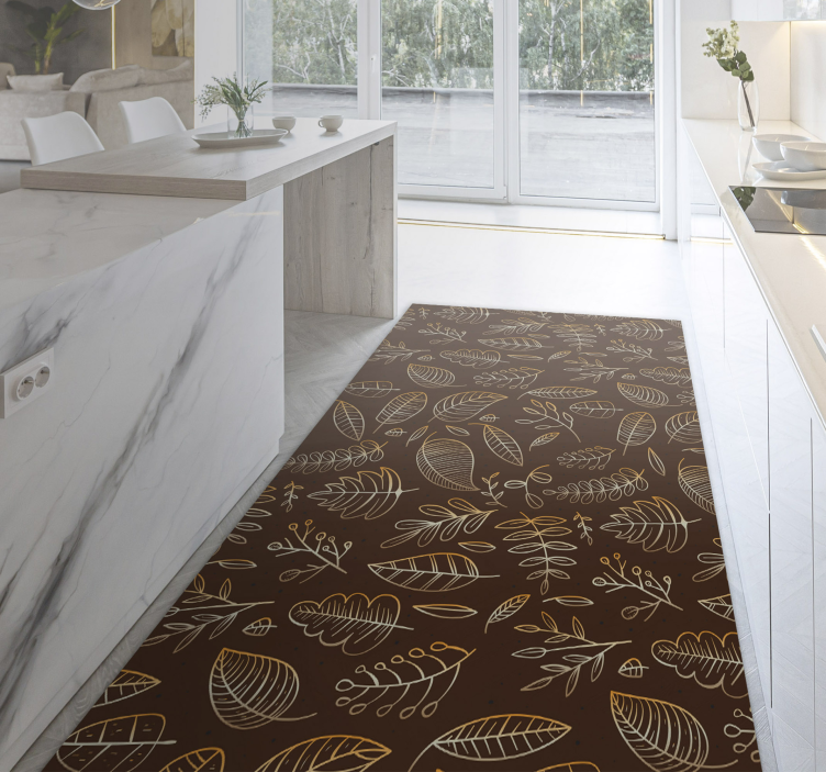 Alfombra vinílica vintage otoño de oro - TenVinilo