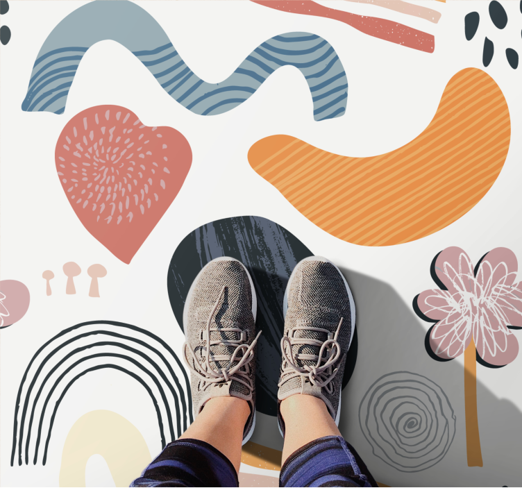 Alfombras vinílicas modernas Abstracción geométrica con color - TenVinilo