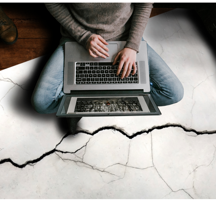 Alfombras vinílicas modernas Bonito fondo gris grietas - TenVinilo