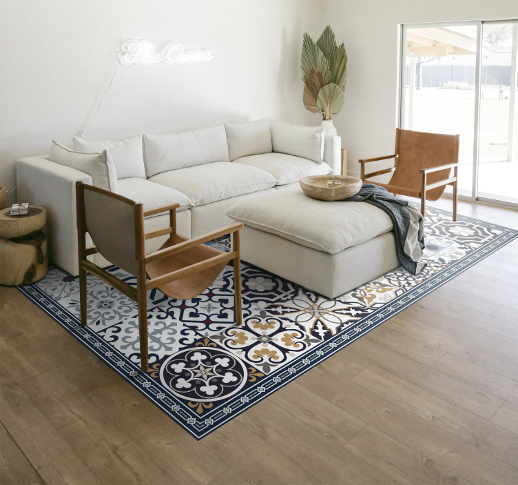 Alfombras de vinilo de azulejos Patrones de cemento - TenVinilo