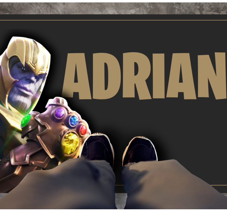 Alfombras vinílicas juveniles personaje de juego con nombre - TenVinilo