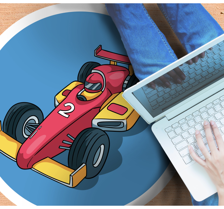 Alfombras vinílicas juvenils locura de los autos de carrera - TenVinilo