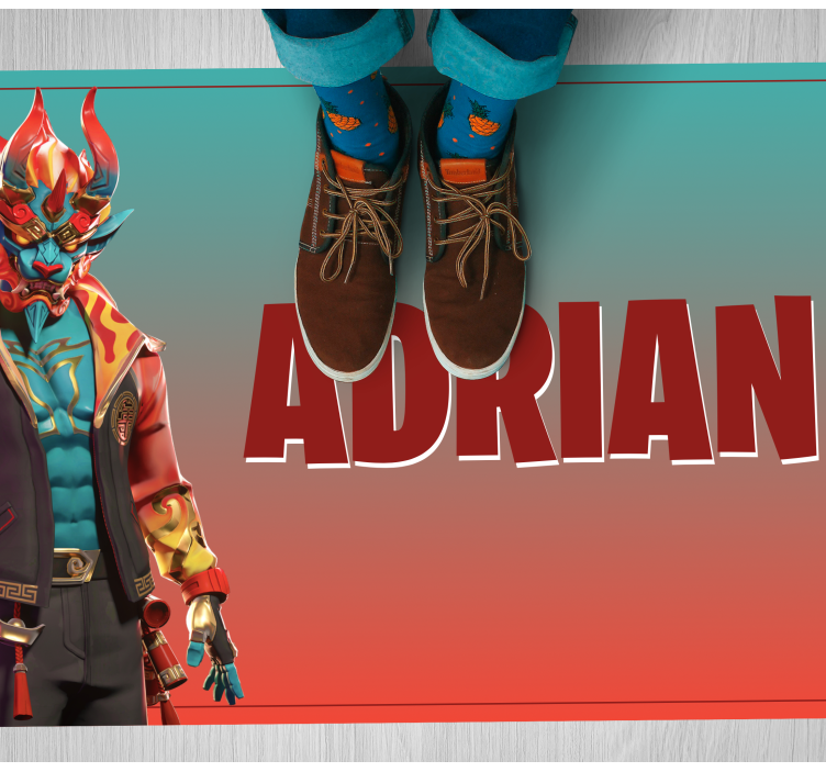 Alfombras vinílicas juvenils personaje de juego con nombre - TenVinilo
