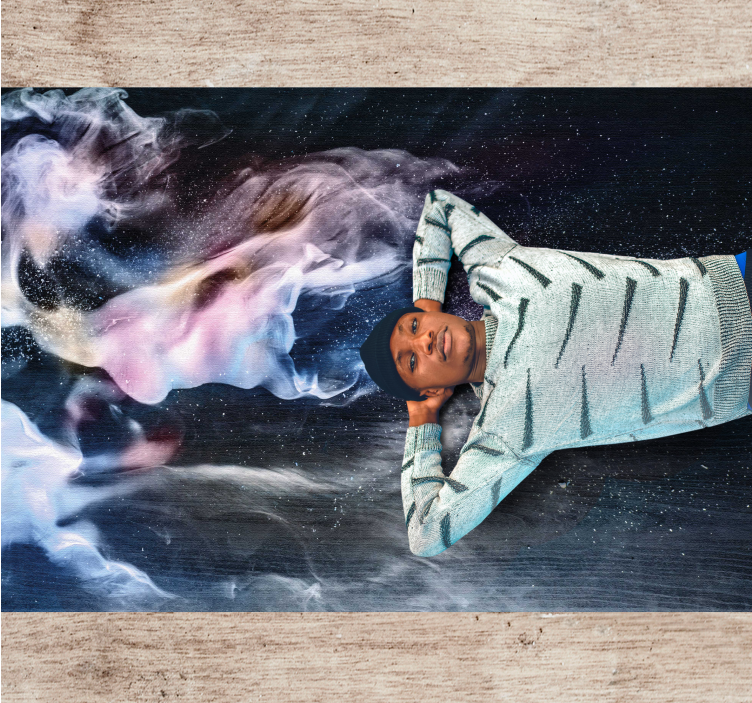 Alfombras vinílicas juvenils remolinos de humo cósmico - TenVinilo