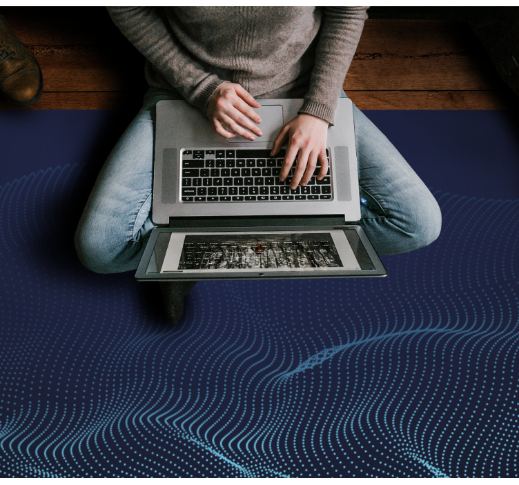 Alfombras vinílicas modernas motivo de onda fluida - TenVinilo