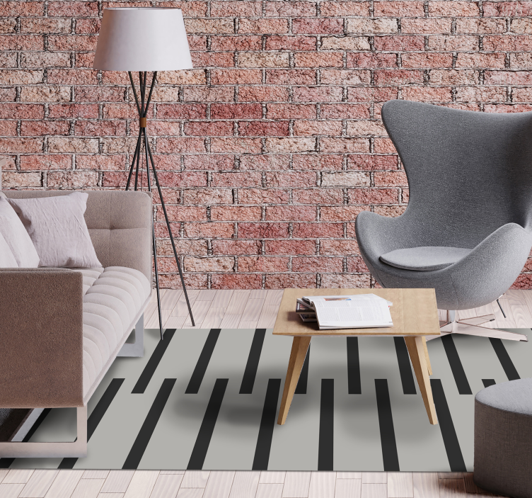 Alfombras vinílicas modernas patrón de rayas elegante - TenVinilo