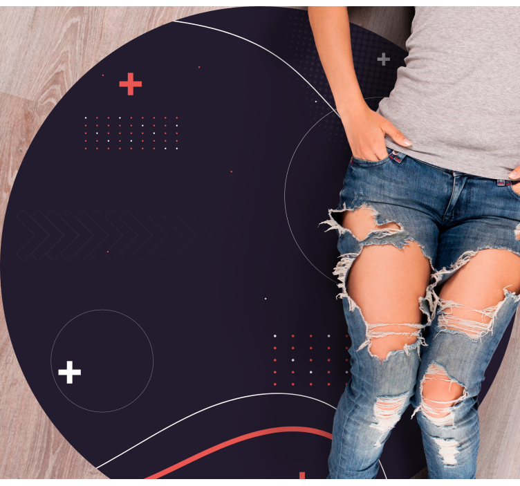 Alfombras vinílicas modernas patrones curvos abstractos - TenVinilo