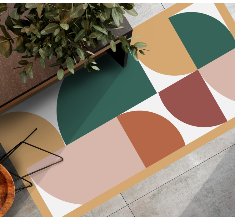Alfombras vinílicas modernas segmentos abstractos angulares - TenVinilo