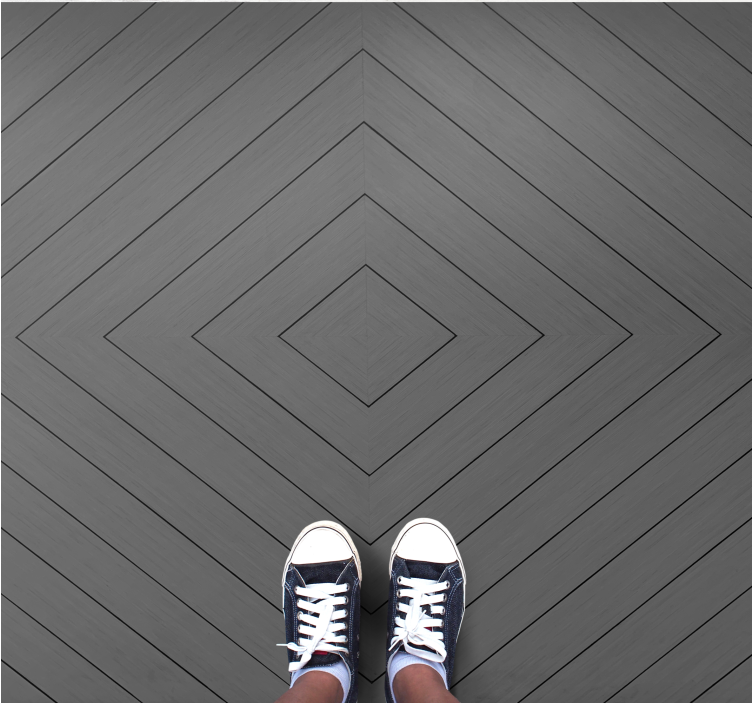 Alfombras vinílicas modernas suelo con diseño de diamantes - TenVinilo