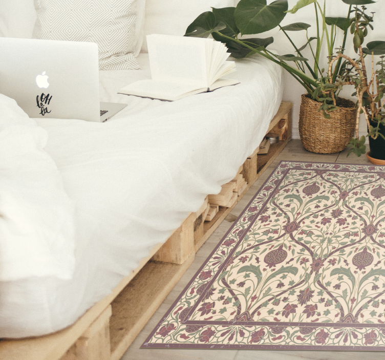 Alfombras vinílica moderna persien beige - TenVinilo