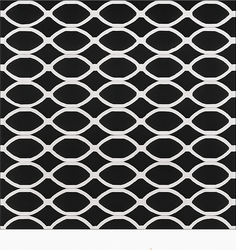 Alfombra vinílica comedor diseño ovalado monocromático - TenVinilo