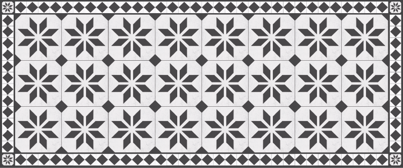 Alfombra vinílica mosaico alfombra de estilo vintage - TenVinilo