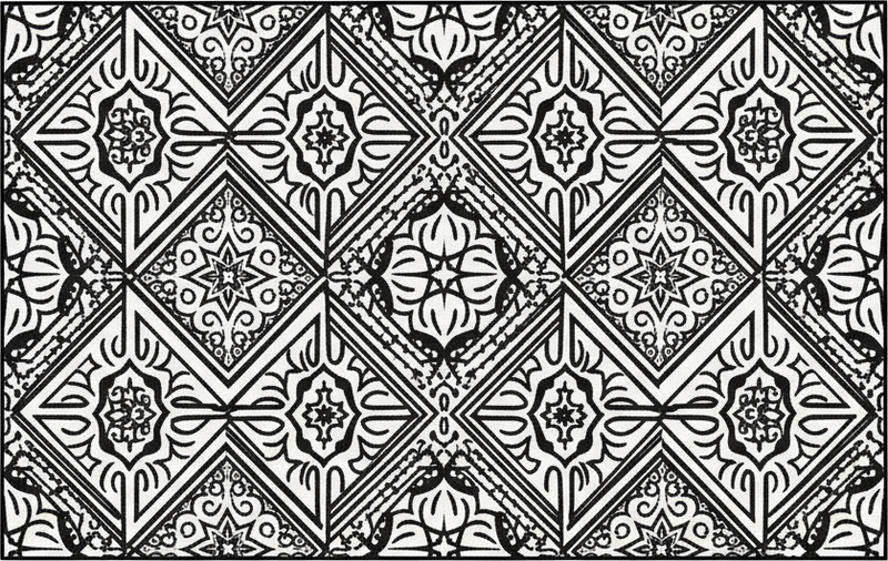 Alfombra vinílica cocina contraste audaz caleidoscópico - TenVinilo