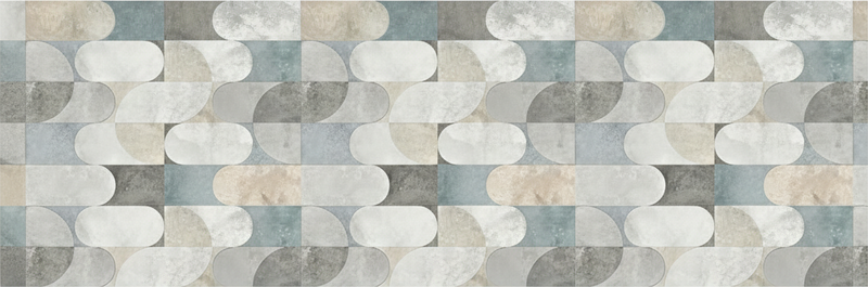 Alfombra vinílica cocina mosaico de píldoras moderno - TenVinilo