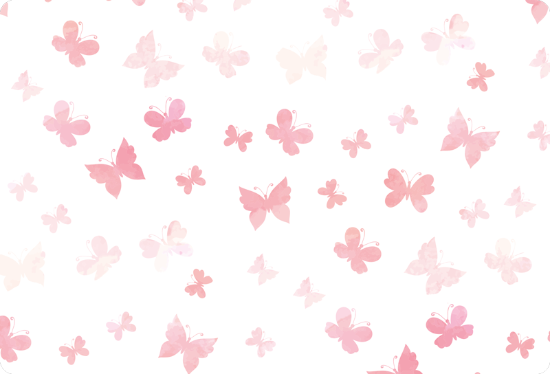 Alfombra vinílica animales pastel mariposas voladoras - TenVinilo