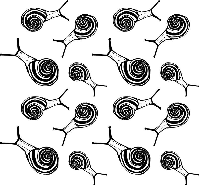 Alfombra vinílica animales pack de caracoles - TenVinilo