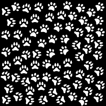 Alfombra vinílica animales estampados en blanco - TenVinilo