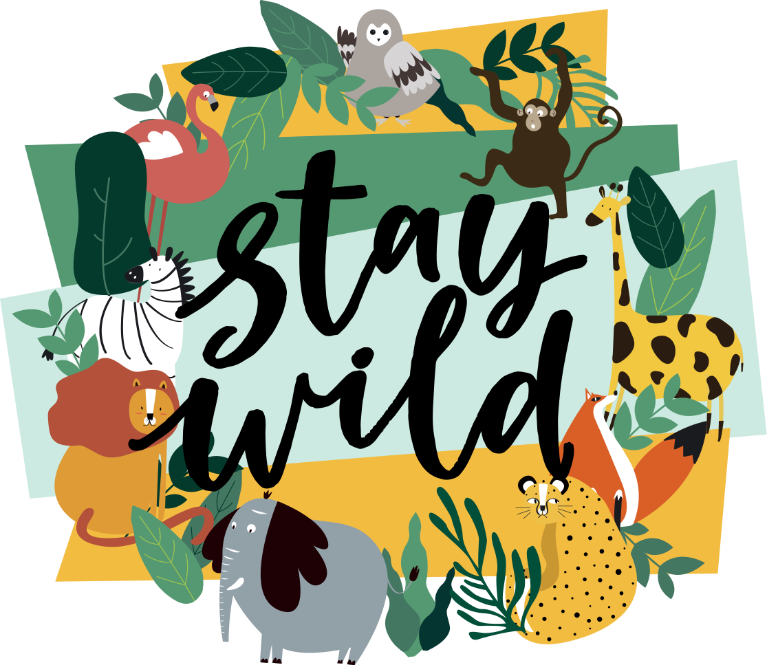 Alfombra vinílica animales selva de la corona - TenVinilo