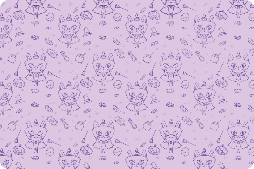 Alfombra vinílica animales gato de bruja cartoon - TenVinilo