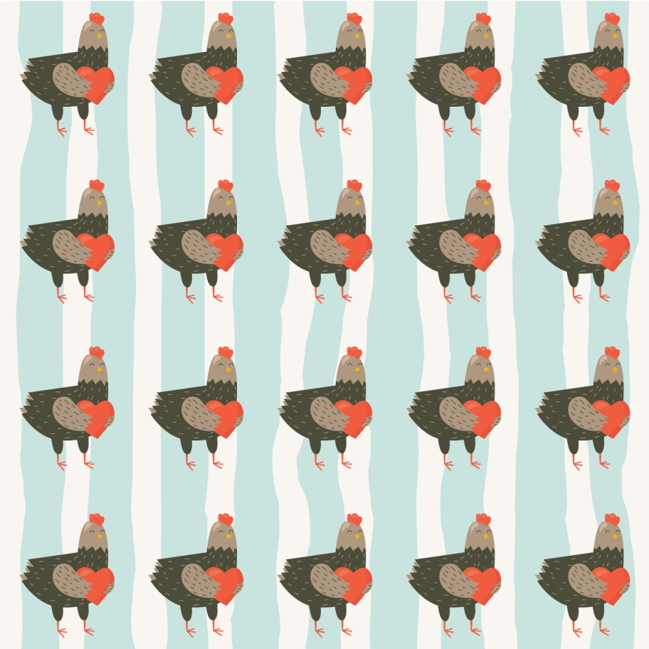 Alfombra vinílica animales rayas y gallos - TenVinilo