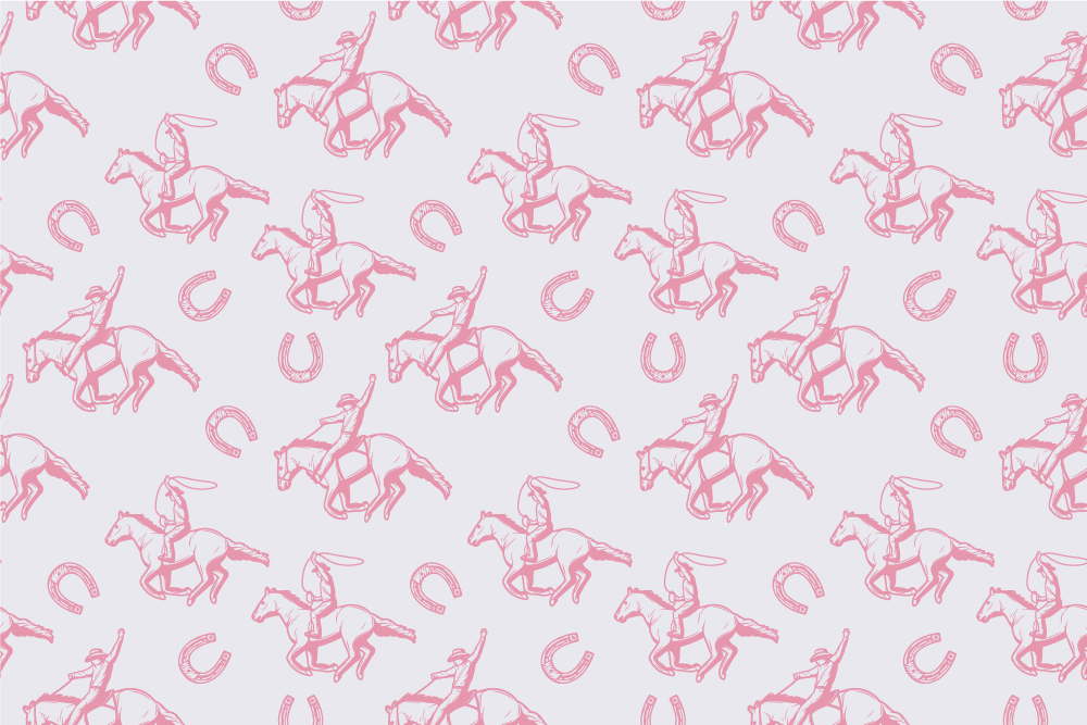 Alfombra vinílica animales diseño caballo rosa - TenVinilo