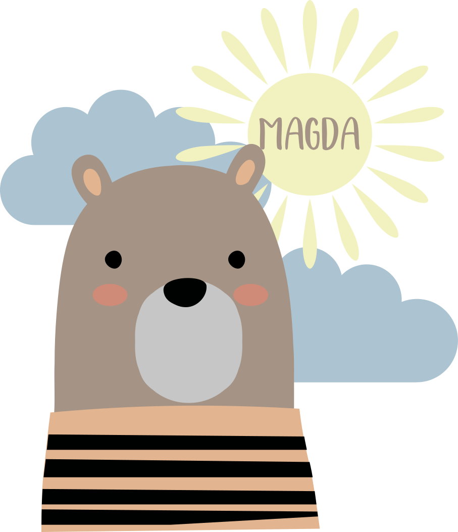 Alfombra vinílica animales oso marrón personalizable - TenVinilo