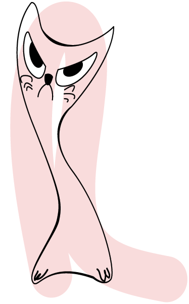 Alfombra vinílica animales silueta enojada - TenVinilo