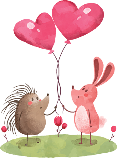 Alfombra vinílica animales compañeros animales adorables - TenVinilo