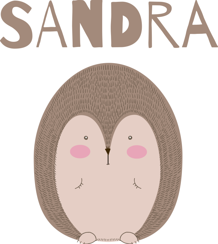 Alfombra vinílica animales erizo tierno - TenVinilo