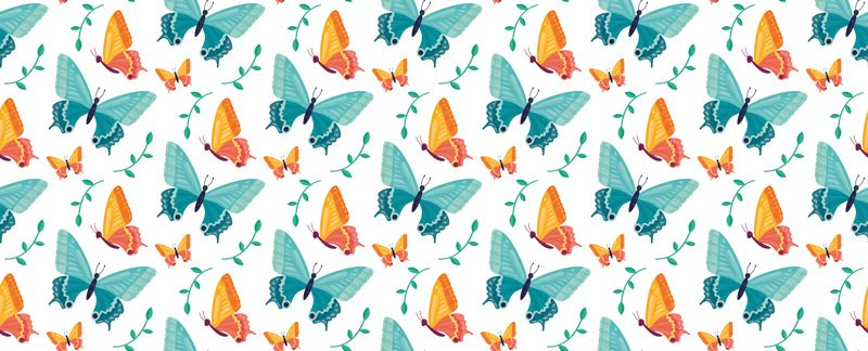 Alfombra vinílica animales concepto mariposa viva - TenVinilo