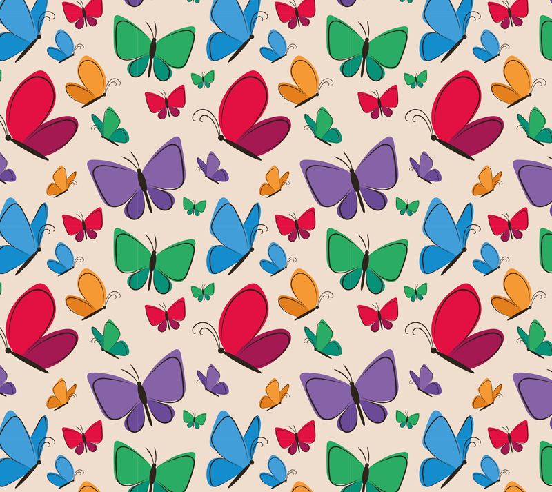 Alfombra vinílica animales elementos de mariposa vivos - TenVinilo