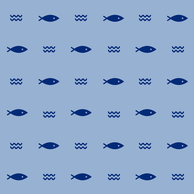 Alfombra vinílica animales diseño de peces patrones - TenVinilo