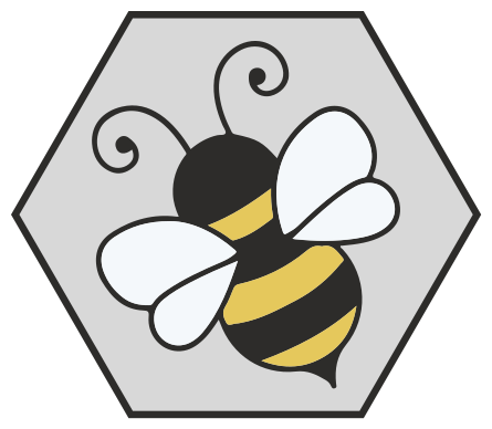 Alfombra vinílica animales diseño hexagonal de abeja - TenVinilo