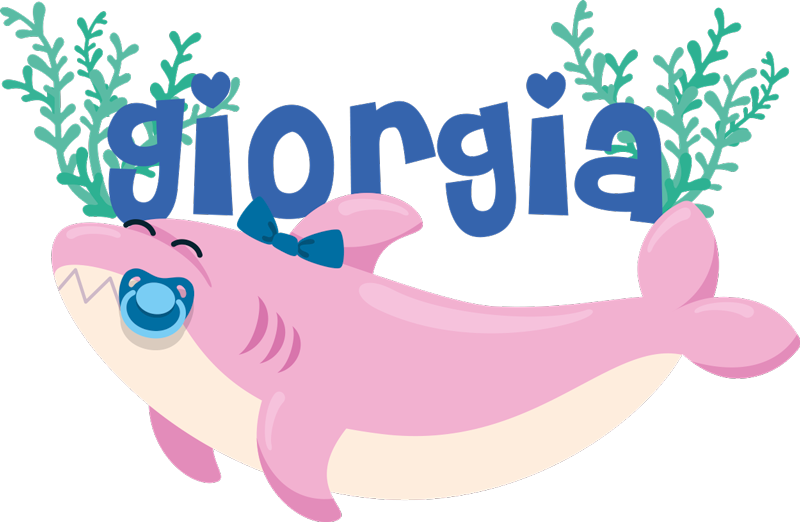 Alfombra vinílica animales diseño tiburón feliz - TenVinilo