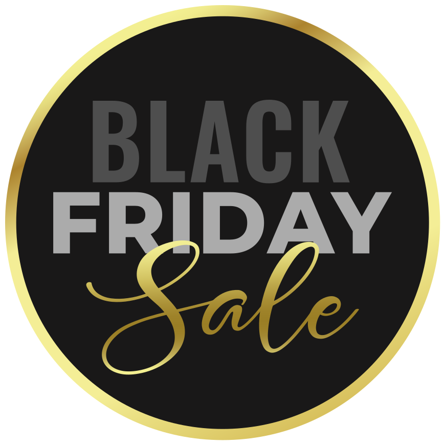 Alfombra vinílica black friday fondo negro dorado - TenVinilo