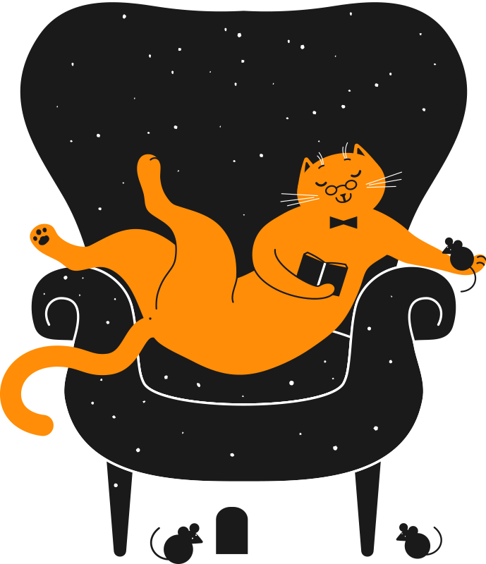 Alfombra vinílica animales gato y ratón - TenVinilo