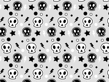 Alfombra vinílica halloween calaveras grises y blancas - TenVinilo