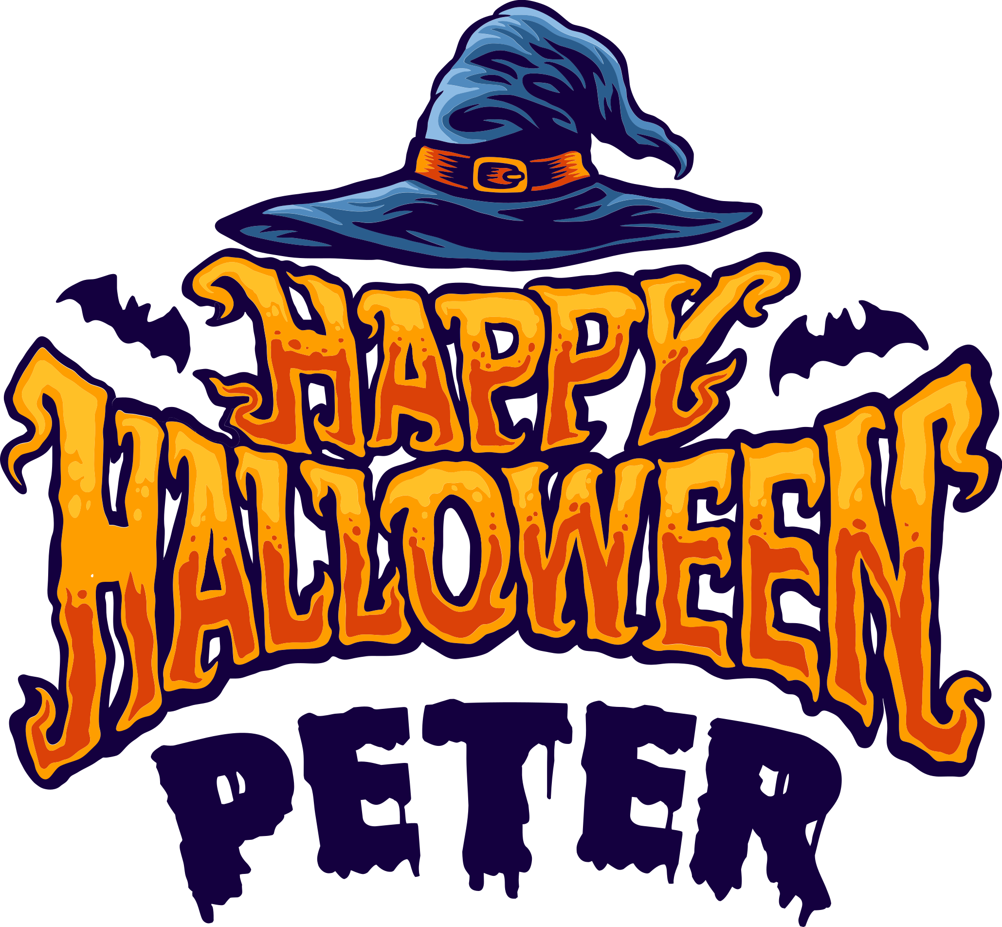 Alfombra vinílica halloween personalizada feliz - TenVinilo