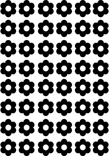 Alfombra vinílica flores y lámina de pegatinas flor - TenVinilo