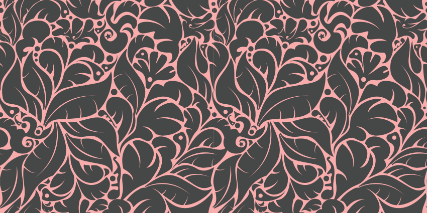 Alfombra vinílica flores patrón vintage floral - TenVinilo