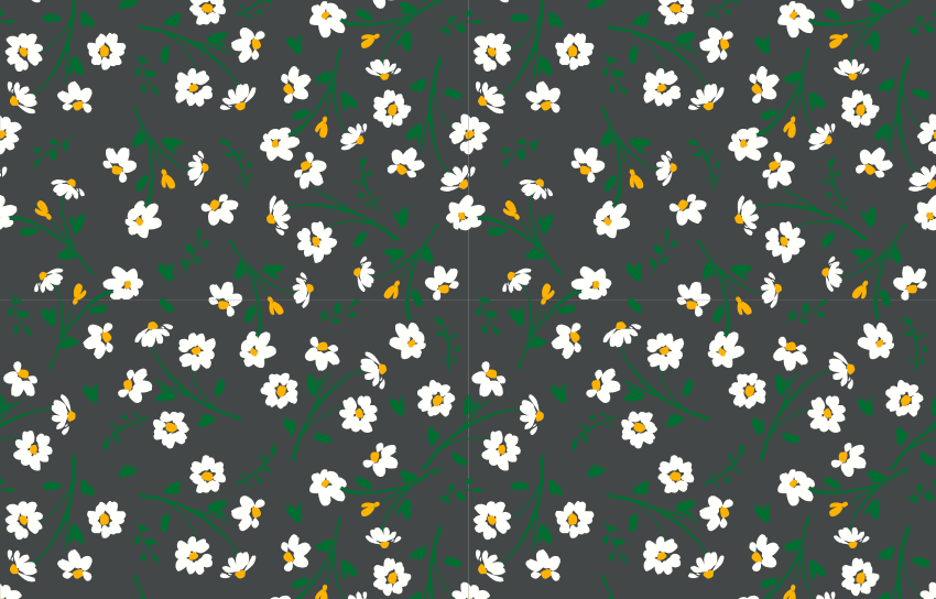 Alfombra vinílica flores margaritas fondo gris - TenVinilo
