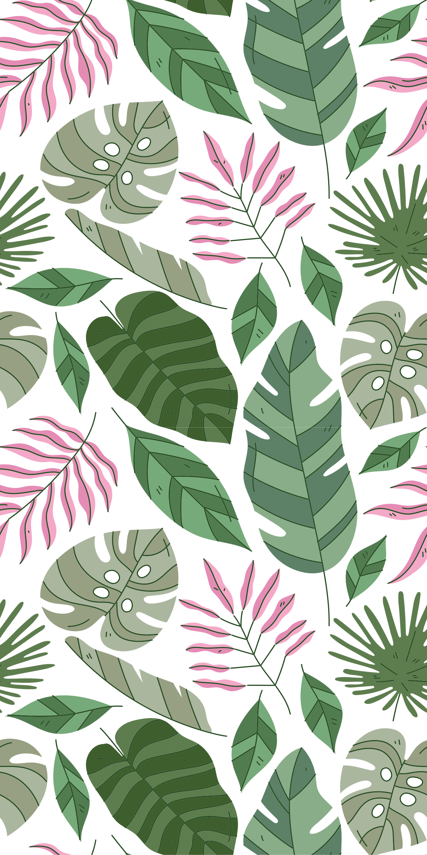 Alfombra vinílica flores jardín minimalista tropical - TenVinilo