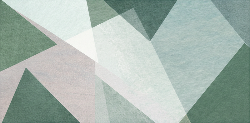 Alfombra de vinilo geométrica verde salvia - TenVinilo